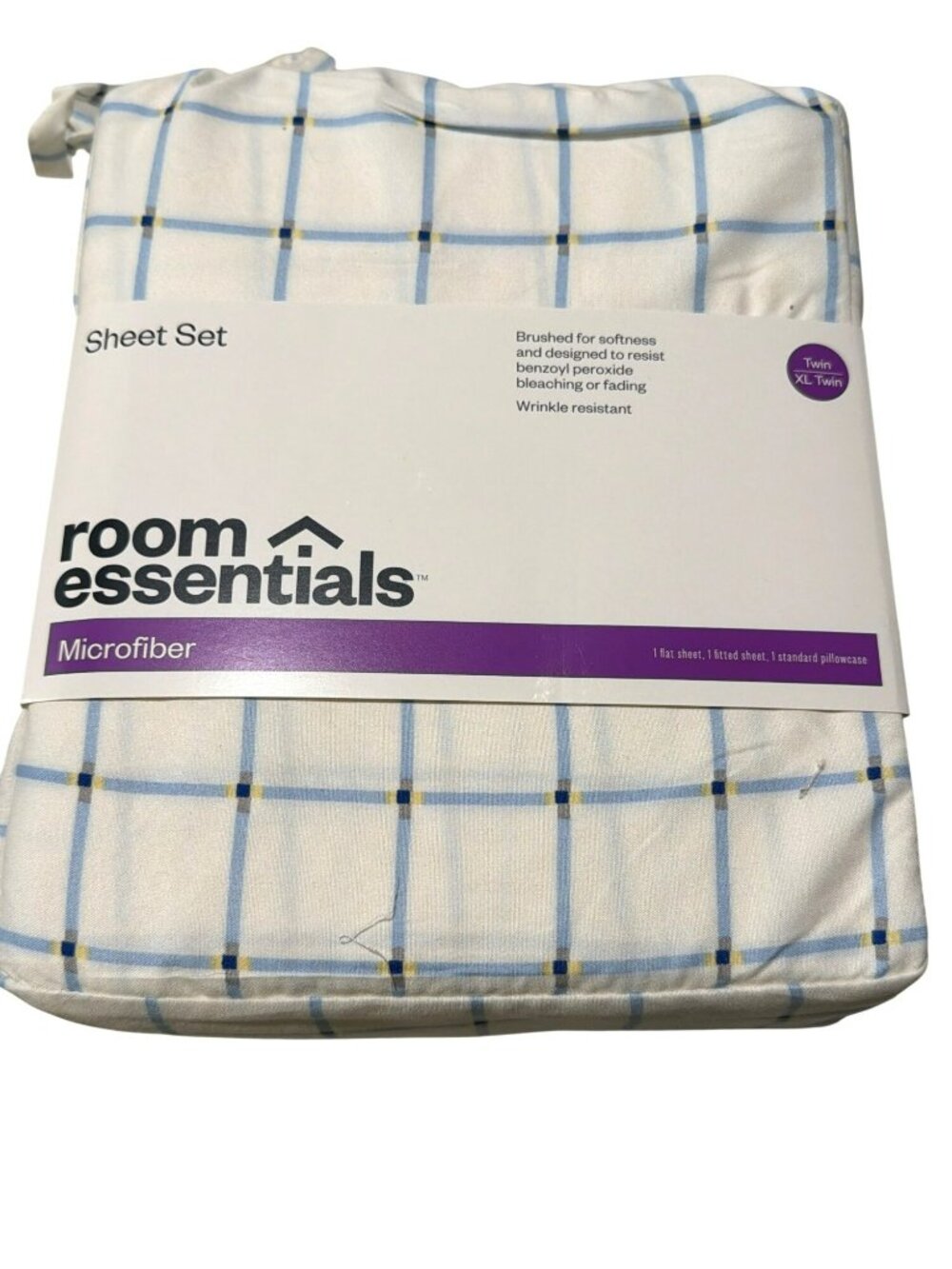 Dorm Room Essentials Twin XL Microfiber Sheet Set Blue Wrinkle Resistant New
